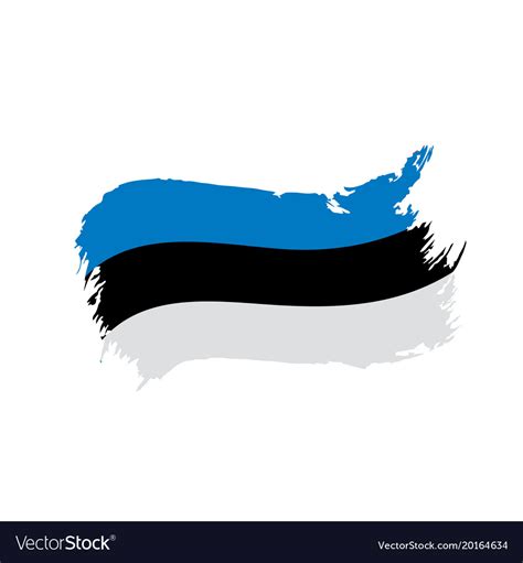 Estonia flag Royalty Free Vector Image - VectorStock