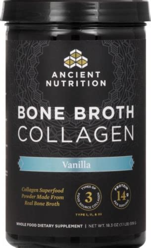 Ancient Nutrition Vanilla Bone Broth Collagen, 18.3 oz - Harris Teeter