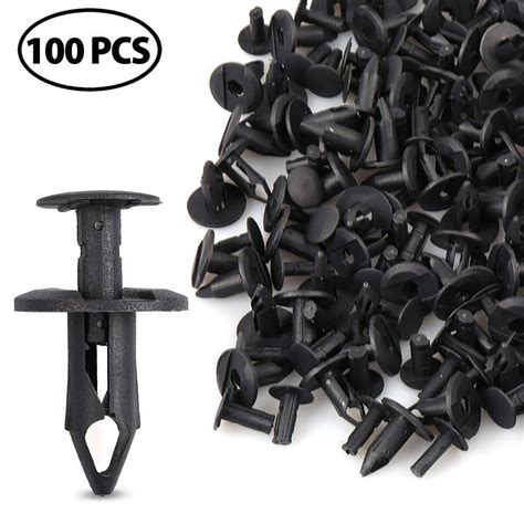 100PCS Car Fender Clips, 8mm Nylon Push Retainer Clips, Auto Body Clips for Honda Mazda Nissan ...