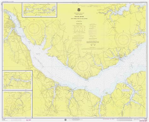 Neuse River Map 1975 Nautical Chart Print | Etsy