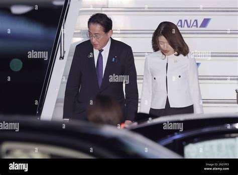 Japanese Prime Minister Fumio Kishida and his wife Yuko arrive at ...