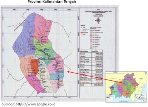 Map of Gunung Mas district, Central Kalimantan. | Download Scientific Diagram