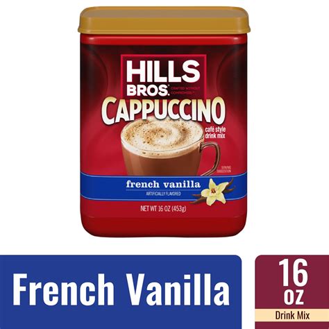 Hills Bros.® Instant Cappuccino French Vanilla Coffee Mix, 16 oz. Canister - Walmart.com ...