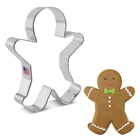 Buy Happy Gingerbread Man Cookie Cutter, Large 5.25" by Ann Clark ...