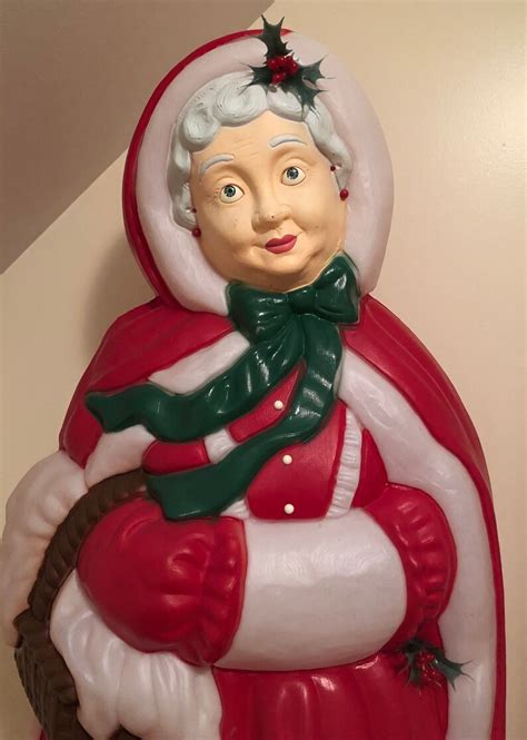 Vintage Santa's Best Christmas Mrs Claus Blow Mold | Etsy