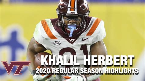 Khalil Herbert 2020 Regular Season Highlights | Virginia Tech RB - YouTube