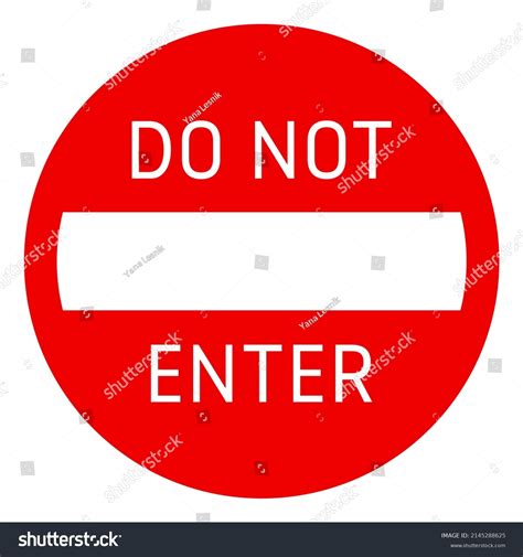 Do Not Enter Sign Isolated Vector Stock Vector (Royalty Free ...