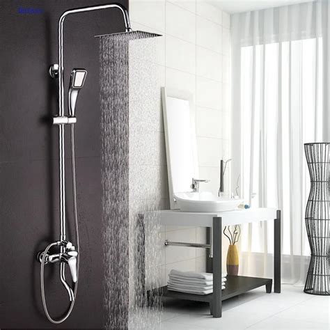 Dofaso Bathroom Rain shower sets bath tap shower faucet Chrome bath set ...