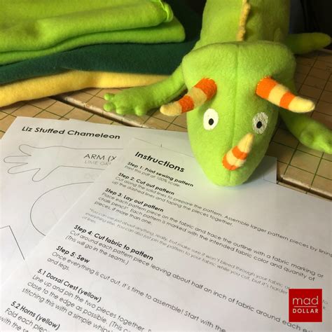 Liz the Magic Chameleon Sewing Pattern