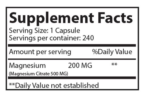 Magnesium Citrate 200mg Supplement – Morning Pep