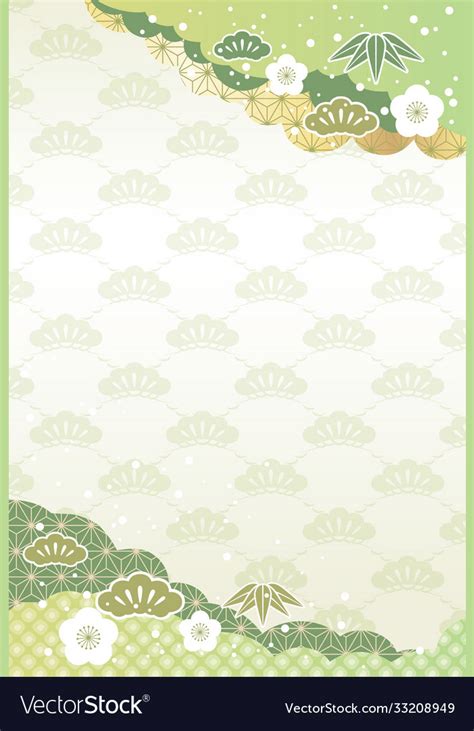 Japanese new years card template Royalty Free Vector Image