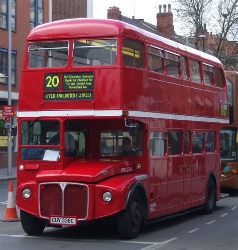 File:Nottingham & District Omnibus Routemaster bus RML2336 (CUV 336C), Mansfield Street ...