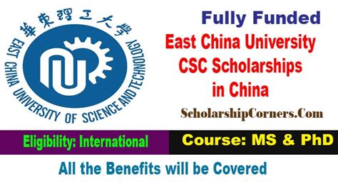 Fully Funded East China University CSC Scholarships 2024 in China