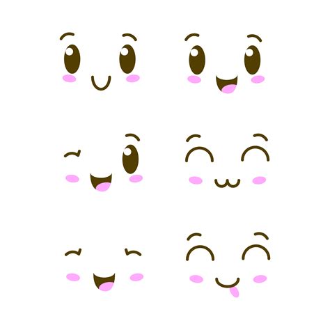 Kawaii Cute Faces Clipart Face Expressions Overlay Clip Art Png | The Best Porn Website
