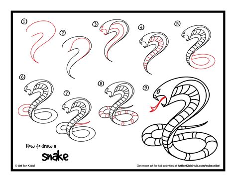 How To Draw A Snake - Art For Kids Hub - | Snake drawing, Art for kids ...