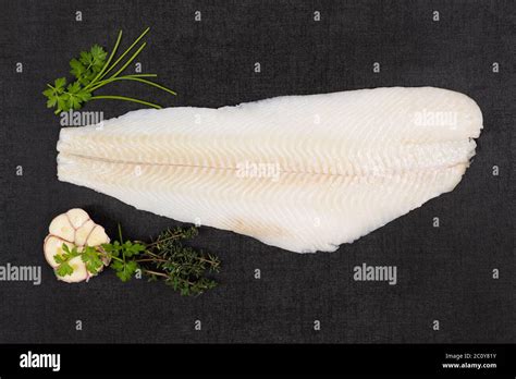 Fresh halibut fillet Stock Photo - Alamy