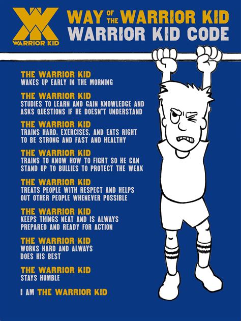 Warrior Kid Code Poster 24 x 32" – Jockostore.com