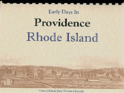 The History of Providence Rhode Island