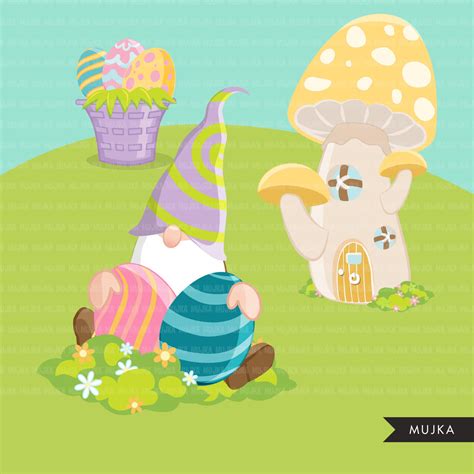 Easter gnome Clipart – MUJKA CLIPARTS