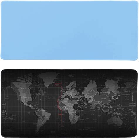 Large Size Waterproof Mouse Pad - by Desk York - Best for Gaming & Desk Organizing - World Map ...