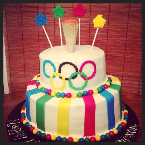 Olympic themed birthday cake | Themed birthday cakes, Cake, Birthday cake