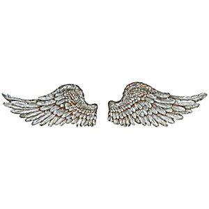 Silver Angel Wings Wall Decoration - Interior Flair