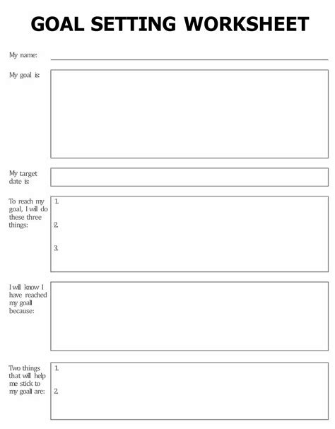 34 Career Goal Setting Worksheet - support worksheet