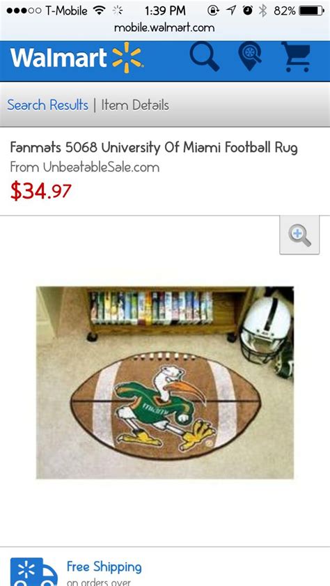 For Nathan someday umiami football rug | Football rug, Miami football ...