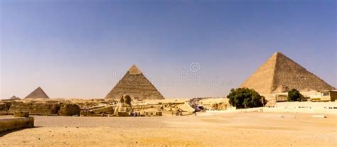 Landscape of the Pyramids in Giza, Egypt Stock Photo - Image of ...