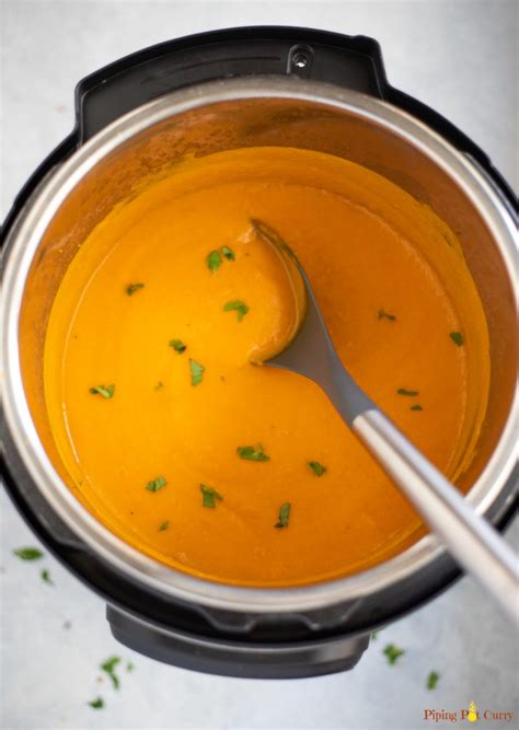 Easy Instant Pot Carrot Soup with Ginger & Coconut Milk - Piping Pot Curry