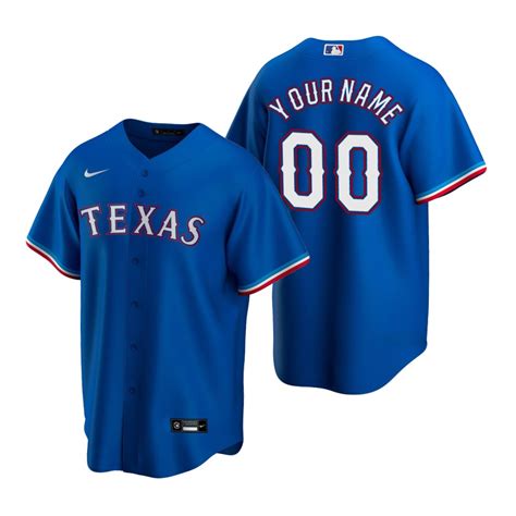 Men's Texas Rangers Custom Nike Royal Stitched MLB Cool Base Jersey