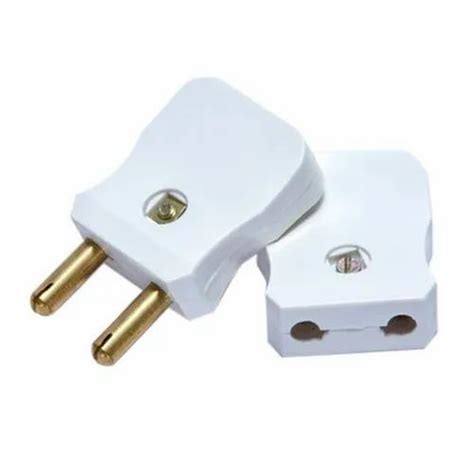 5A White Electrical 2 Pin Female Plug, For Electric Fittings at Rs 11 ...