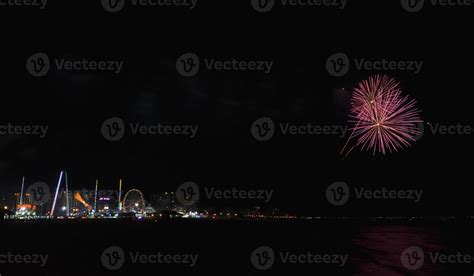 Coney Island Beach Fireworks 16194967 Stock Photo at Vecteezy