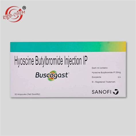 Hyoscine butylbromide 20mg Injection