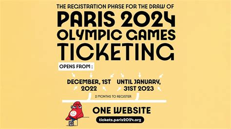 Paris 2024 ticket draw registration now open