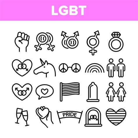 LGBT, LGBTQ Movement Linear Vector Icons Set 9912341 Vector Art at Vecteezy