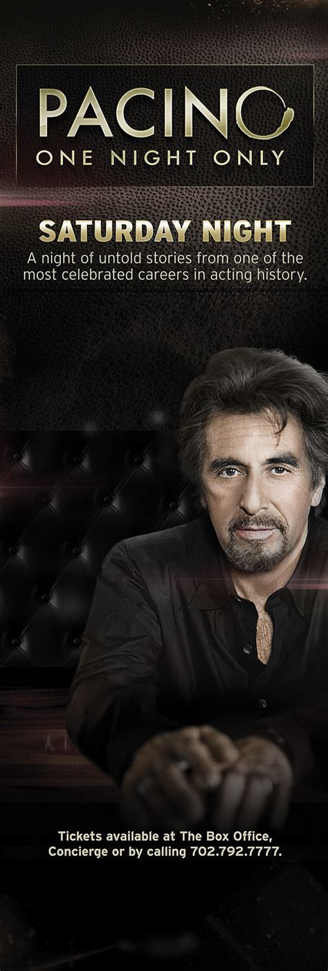 An Evening With Al Pacino - Pacino One Night Only :: Behance