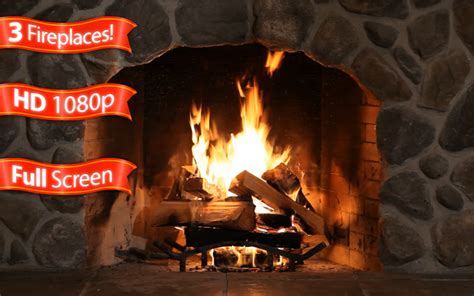 Animated Fireplace Zoom Background