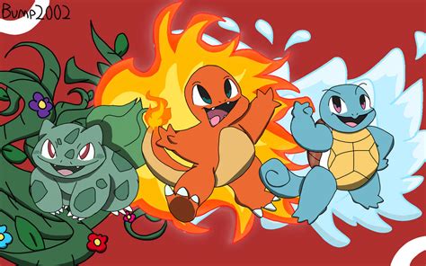 The Kanto Starters by Bumpadump2002 on DeviantArt