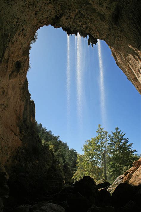 Tonto Natural Bridge Waterfall by Chuck Wedemeier