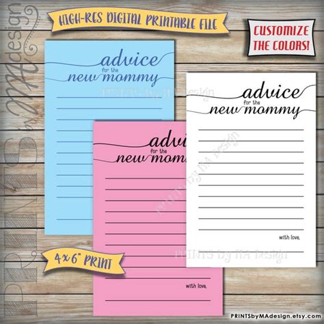 Items similar to New Mom Advice Cards, Advice for the New Mommy, Baby ...