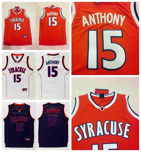 2019 Syracuse #15 Carmelo Anthony Jerseys Orange Black White Carmelo Anthony Basketball Jerseys ...