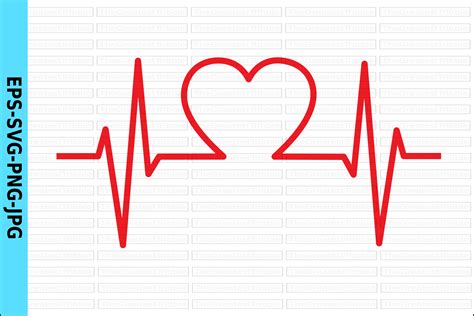 EKG Heart Vector Heart EKG Line Illustration par TGT Designs · Creative ...