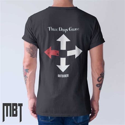 Three Days Grace T-Shirt, Three Days Grace Band Outsider Tee-Shirt, Hard Rock, Metal Merch ...