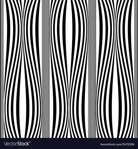 Striped black and white seamless pattern Vector Image