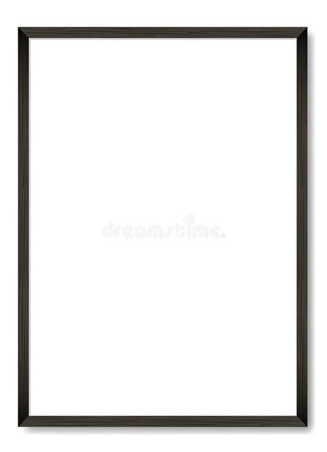 Blank Black Wooden Frame A4. Vector Template Stock Vector - Illustration of isolated ...