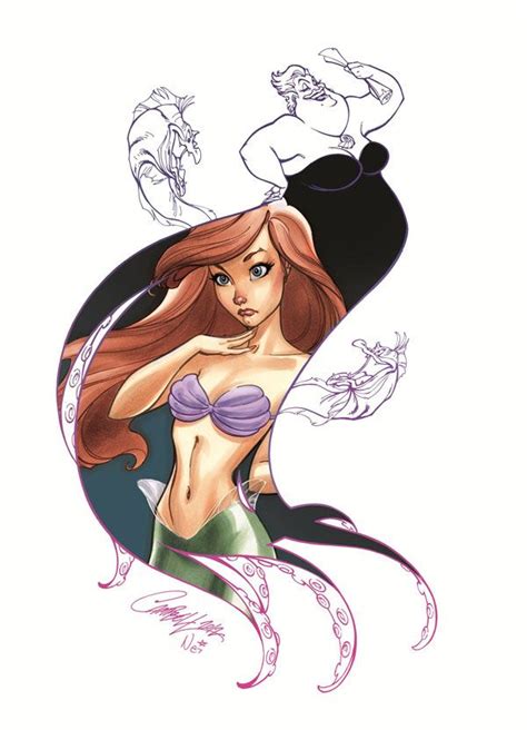 The Little Mermaid. Ariel vs Ursula. Good vs. Evil. art. Walt Disney, Disney World, Disney Love ...