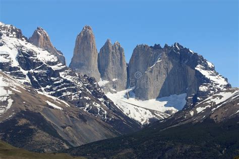 Cordillera Paine in Torres Del Paine National Park. Patagonia Stock ...