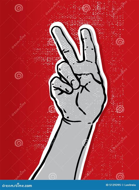 Grunge Victory Sign Royalty Free Stock Photo - Image: 5129395