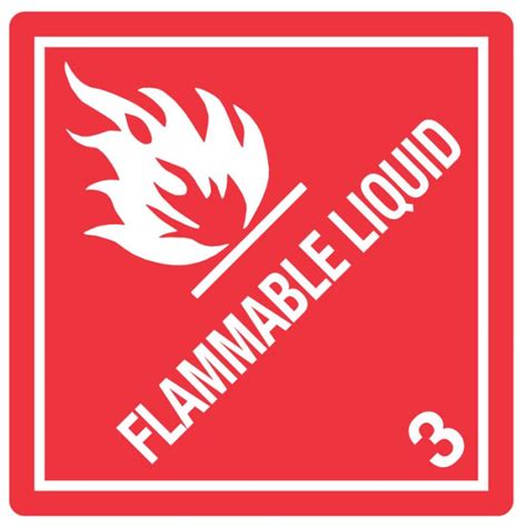 FLAMMABLE LIQUID, Shipping Label, 4" x 4" | United Ad Label